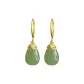 Waterdrop Drop Earrings[Green Jade Version]