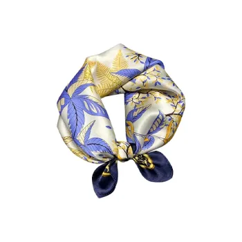 Narandu Mulberry Silk Scarves Women's Navy Blue, Turquoise, Sky Blue