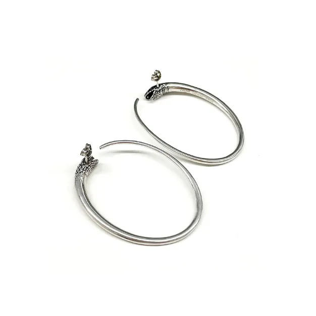 CELINE Brass Earrings Women's Silver-1