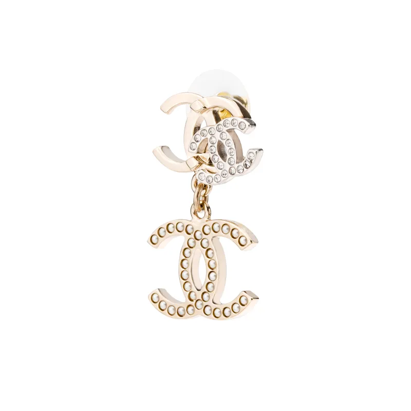 CHANEL Earrings Women's Gold-1