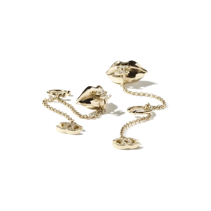 CHANEL Earrings Women's Gold-1