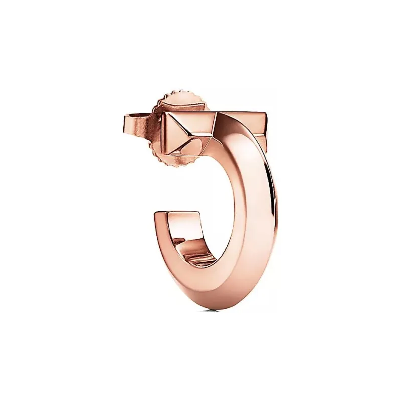 TIFFANY & CO. T Earrings Women's Rose Gold-1