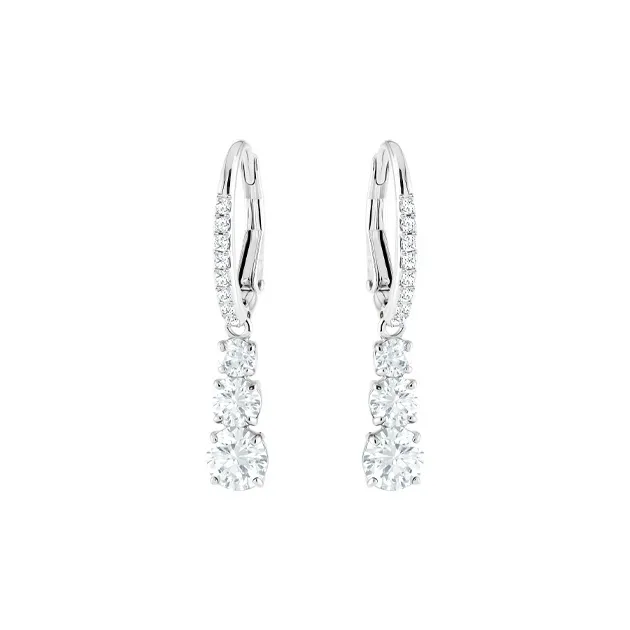 Swarovski Stilla Attract Trilogy Drop Earrings-0