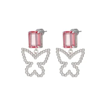 STUGAZI White Gold Plated Copper 925 Sterling Silver Needle Earrings Unisex