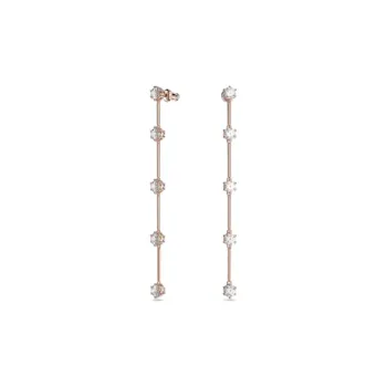 Swarovski Rose Gold Tone Plated Earrings Women's Rose Gold