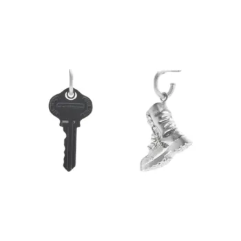 COACH Brass Earrings Women's Silver/Black