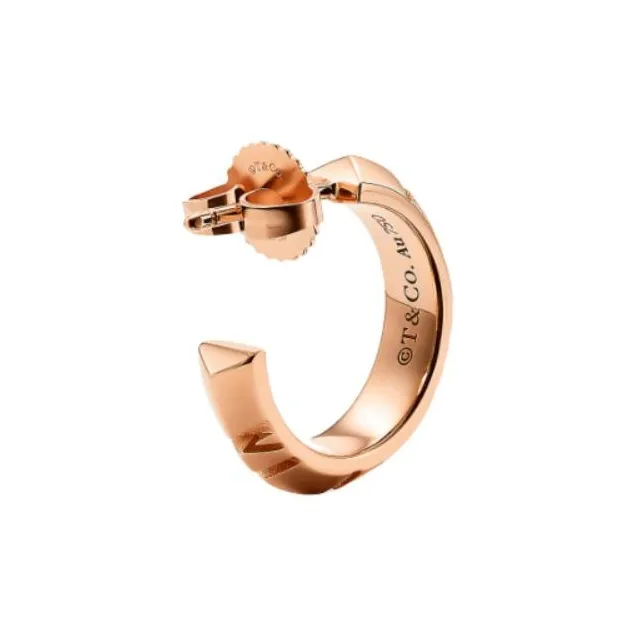 TIFFANY & CO. 18K Rose Gold Earrings Women's-1