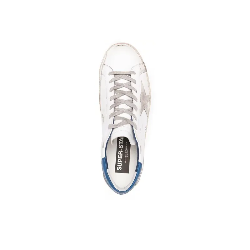 Golden Goose Super Star Low Top Stylish Skateboarding Shoes Men's White Vintage Version-3
