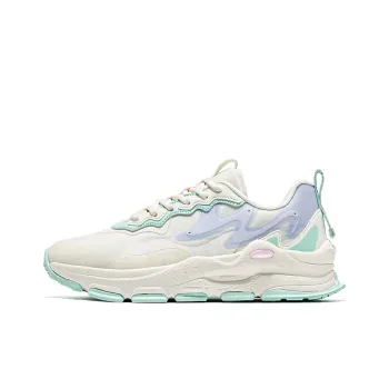 Erke Sora River Anti Slip Wear Resistant Low Top Sports Casual Shoes Women's White Green