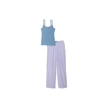 Victoria's Secret Cotton Tank Tee-Jama Set Pale Rose Stripes Pajama Set Women's Purple