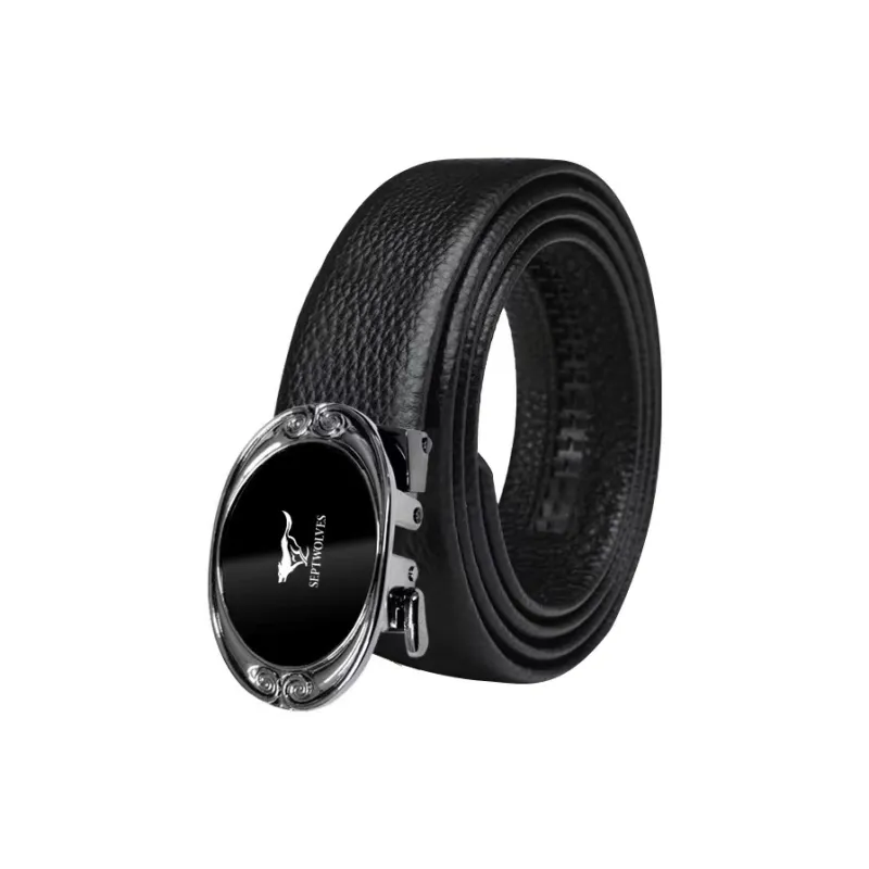 SEPTWOLVES High End And Elegant Comfortable Leather Belts Men's Width 3.5CM-1