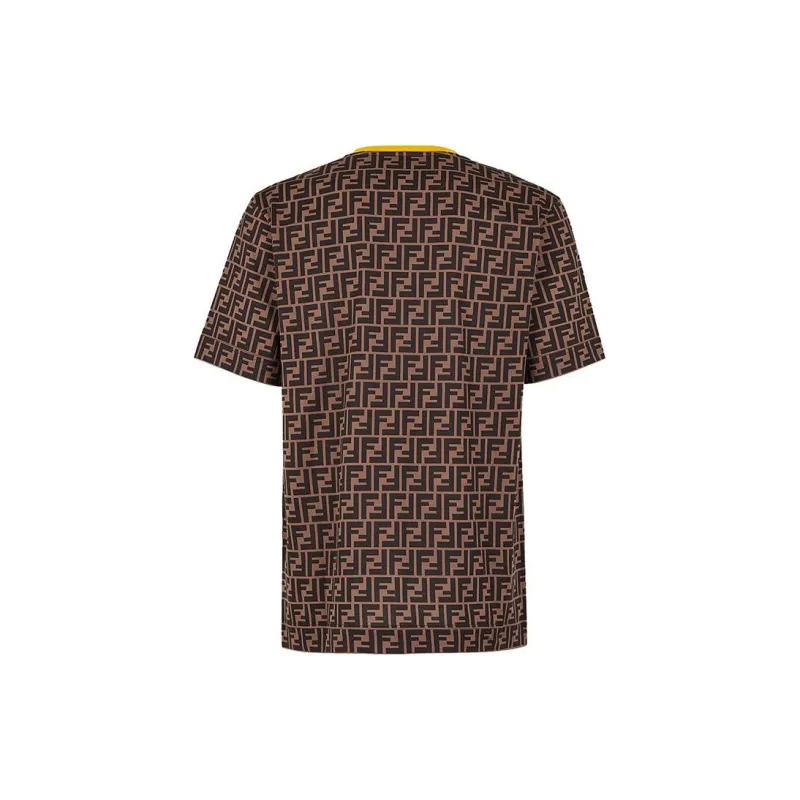 FENDI T-Shirts Men Brown-1