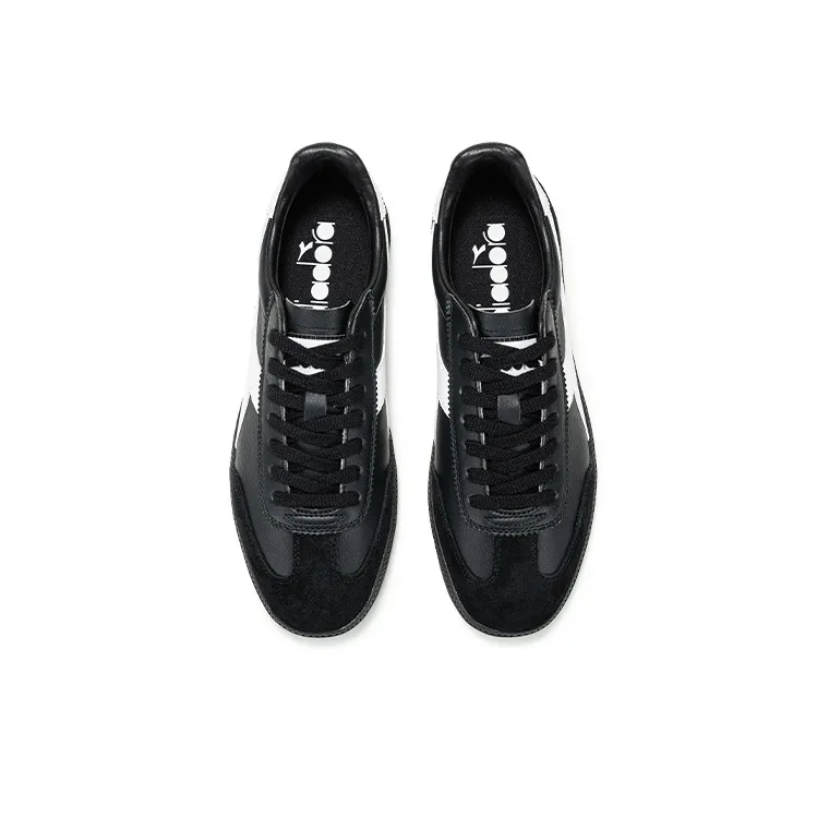 Diadora Slip Resistant Low Top Skateboard Shoes Unisex Black-3