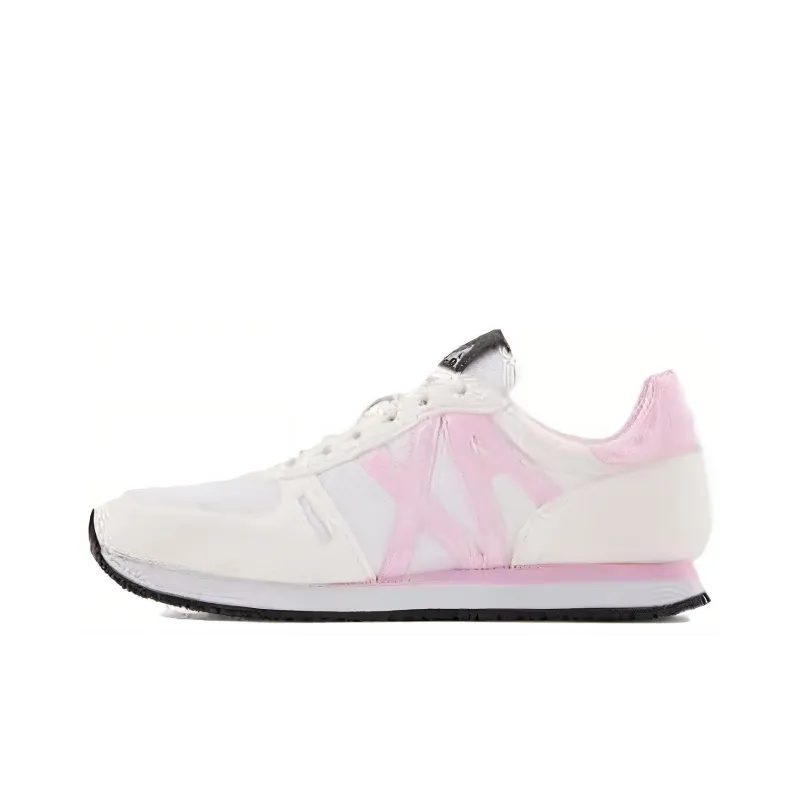 ARMANI EXCHANGEAE Shock Absorbers Low Top Casual Shoes Women's Pink White-0
