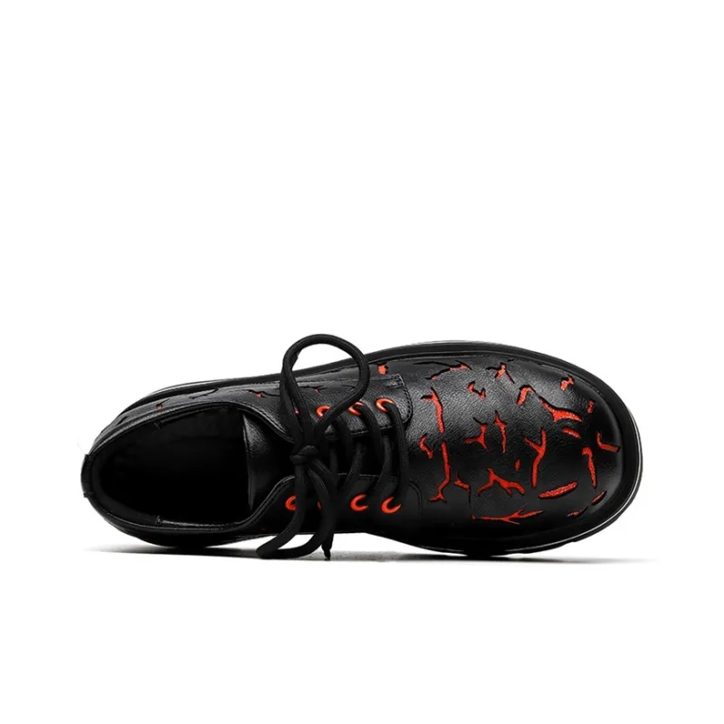 Lady's House Dress Shoes Men Low Top Black-8