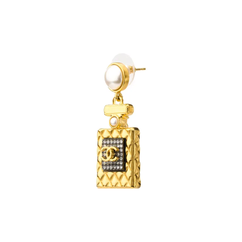 CHANEL Earrings Women's Gold-1