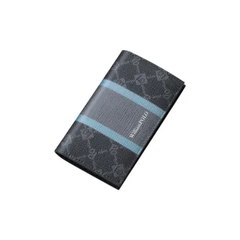 WilliamPOLO PVC Money Clip Card Holder Regular Men's Gray Blue