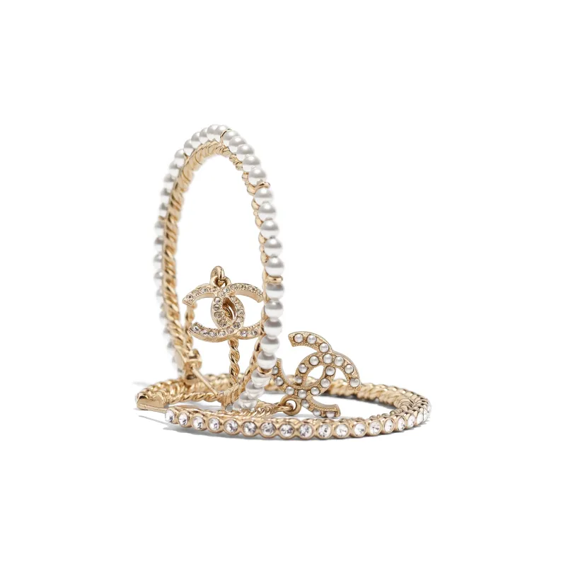 CHANEL Earrings Women's Gold-1