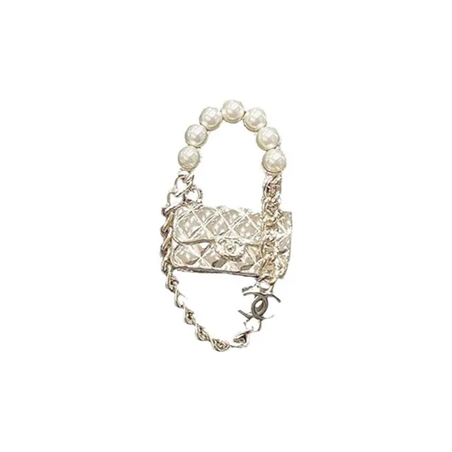CHANEL Pearl Earrings Women's White-1