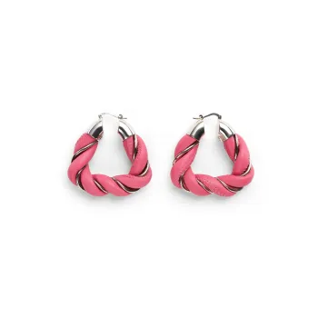 Bottega Veneta Woven Hoop Earrings