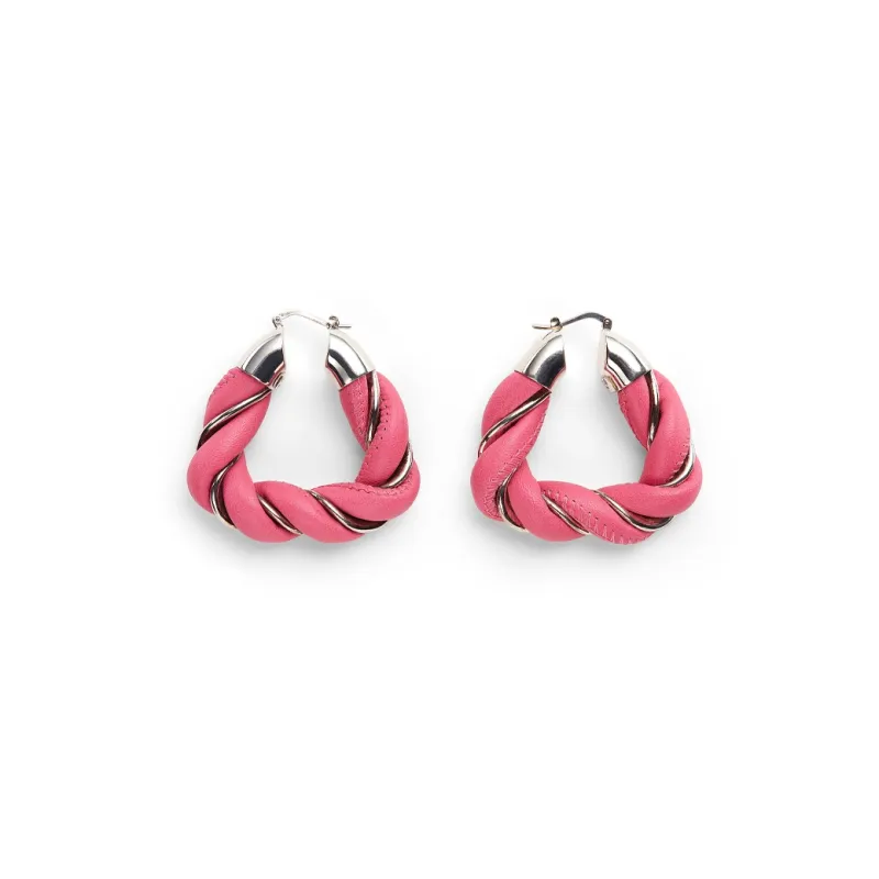 Bottega Veneta Woven Hoop Earrings-0