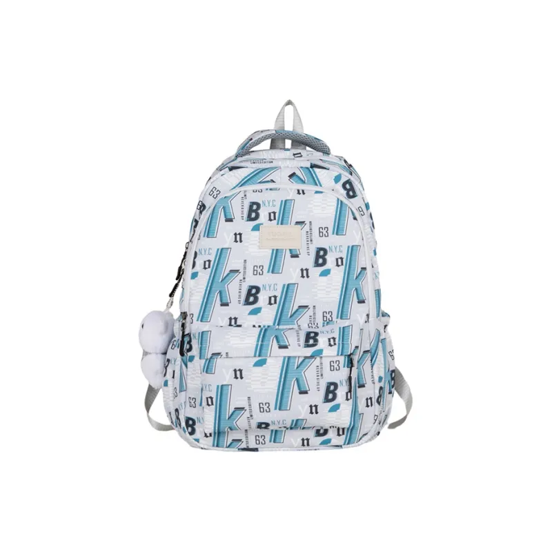 OUZIHUANG Nylon Backpack Regular Unisex Green/Black/Blue-5