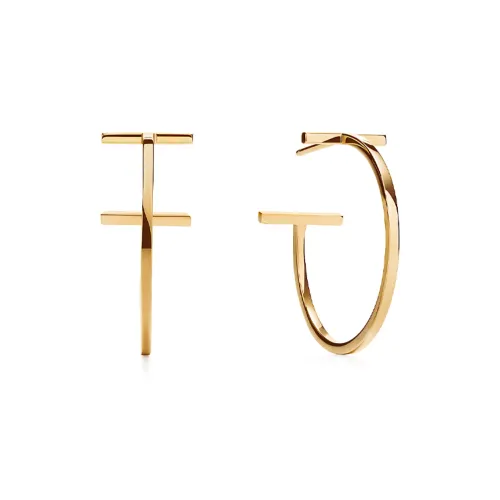 TIFFANY & CO. T Earrings Women's Gold