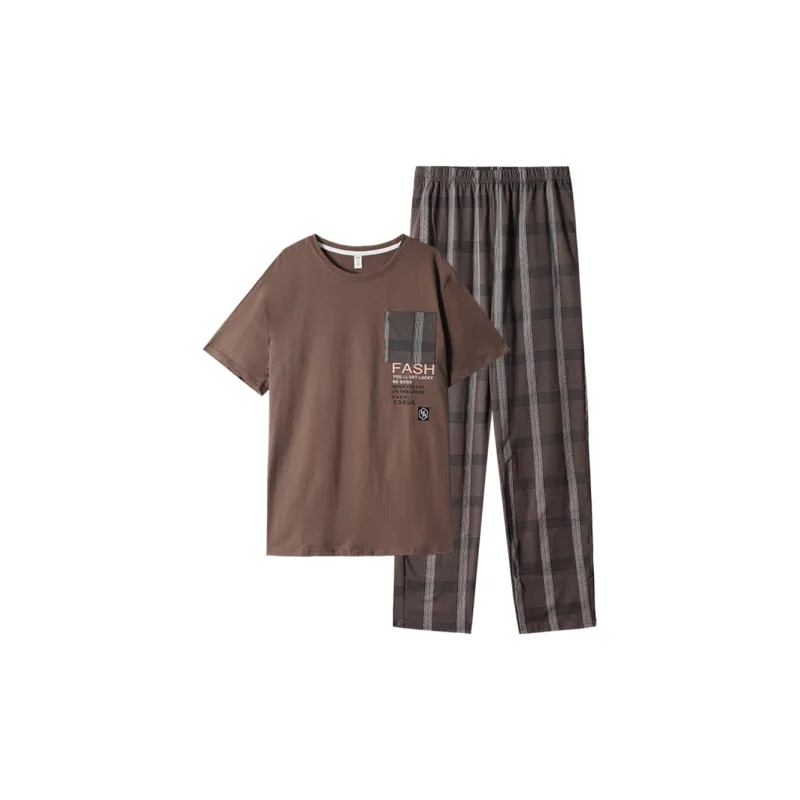 Dorame Pajama Set Men's Light Brown-0