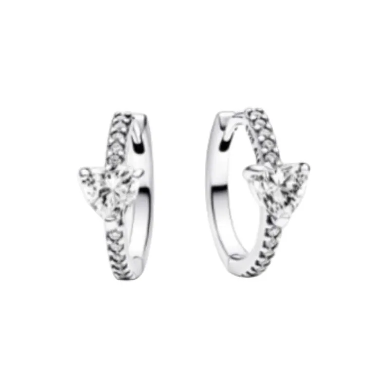 Pandora 925 Sterling Silver Earrings Women's Silver-0