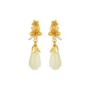 Xiaoyinjiang Hetian Jade S925 Earrings Women's