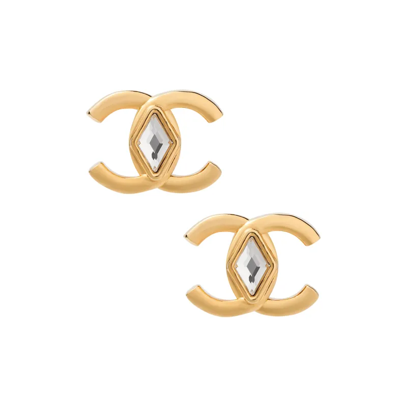 CHANEL Metal Earrings Women's Gold-0