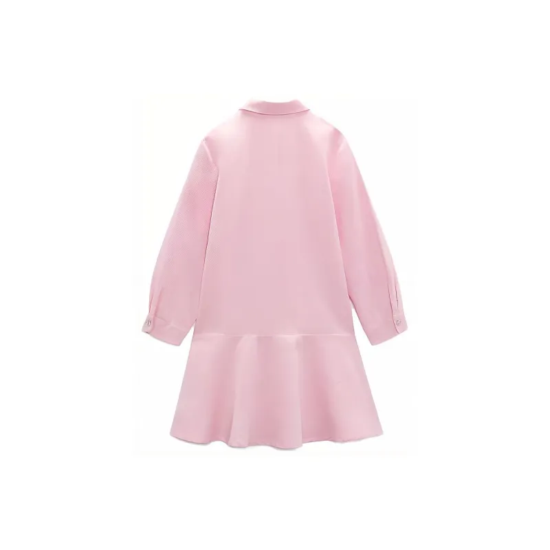 ZARA Long-Sleeved Dresses Women's Pink-1