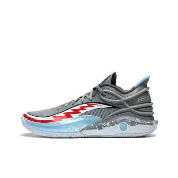 LINING CJ 3 Basketball Shoes Men Low Top Gray Red White
