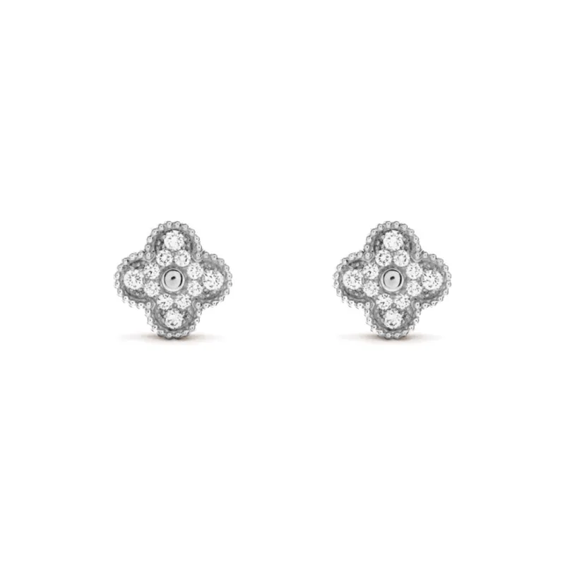 Van Cleef & Arpels White Gold Earrings Unisex-0