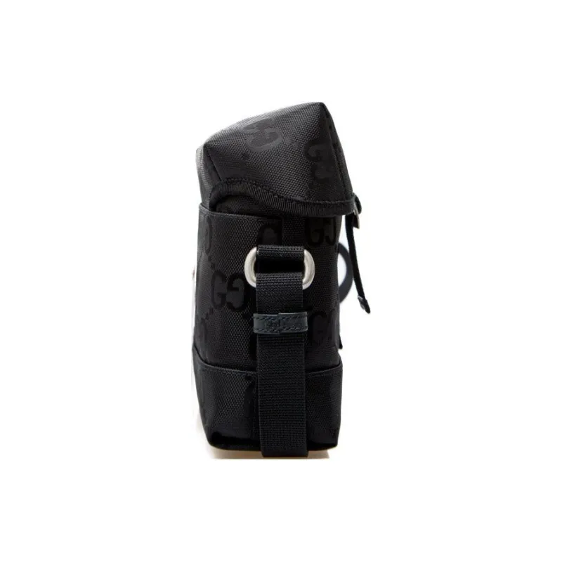 GUCCI Off The Grid Leather Recycled Nylon Messenger Bag Shoulder Bag Crossbody Bag Men's Black-5