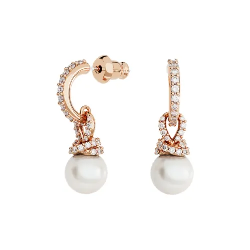 Swarovski Rose Gold-Tone Plated Earrings Women's Rose Gold