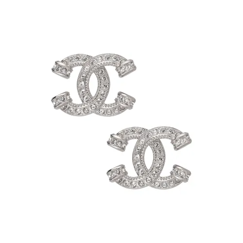 CHANEL Earrings Women's Silver