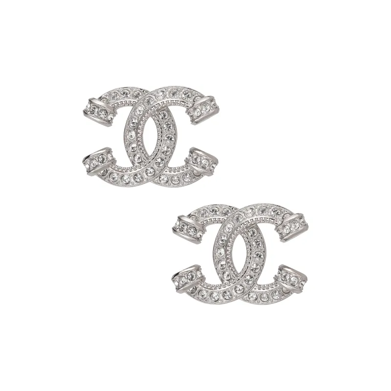 CHANEL Metal Earrings Women's Silver-0