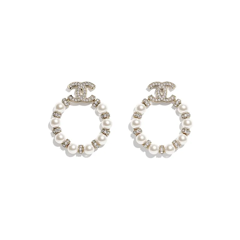 CHANEL Double C Earrings Women's-0