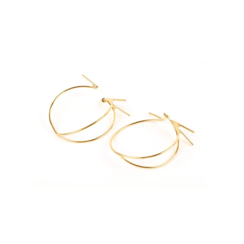 FERRAGAMO Brass Earrings Women's Gold-2