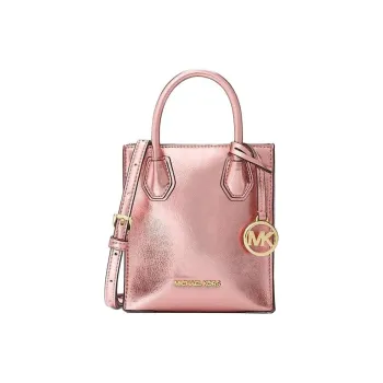 MICHAEL KORS Mercer Patent Leather One Shoulder Handbag, Crossbody Bag Extra Small Unisex Rose Pink