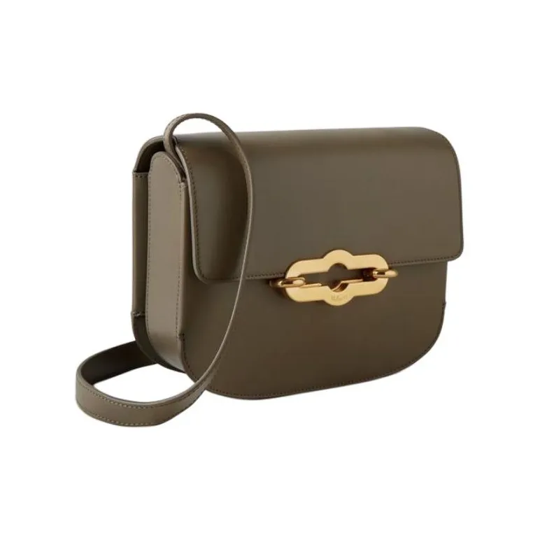 Mulberry Calfskin Crossbody Bag Shoulder Bag Women's Linen Green-1