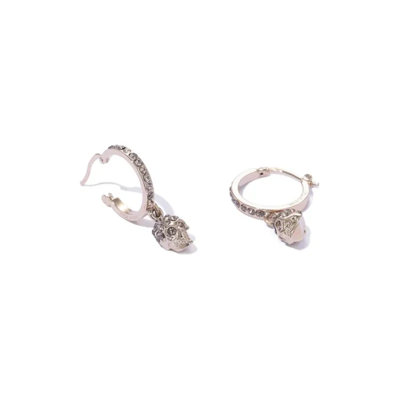 Alexander McQueen Skull Embellished Hoop Earrings-4