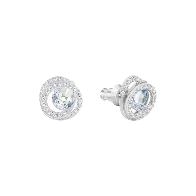 Swarovski Faux Crystal Earrings Women's Silver-1