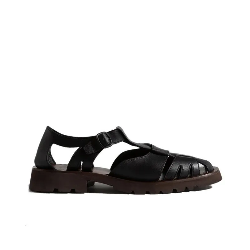 Hereu Pesca Roman Sandals Men's Black-1