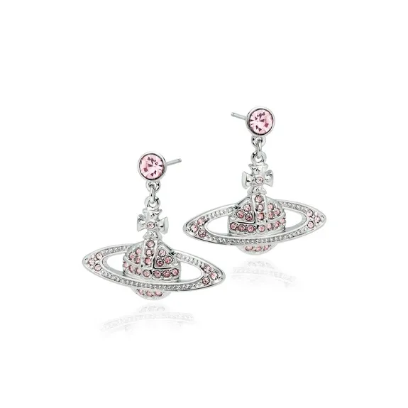 Vivienne Westwood Mini Bas Relief Drop Earrings Women's Pink-0