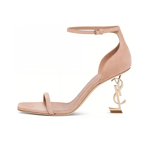 SAINT LAURENT Opyum High Heels Women's Pink Beige