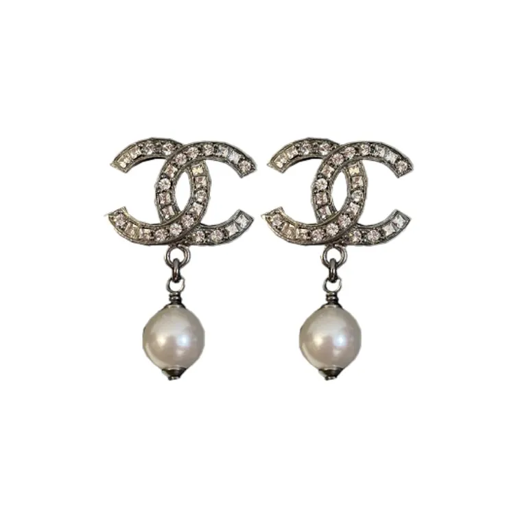 CHANEL Earrings Women's Silver-0