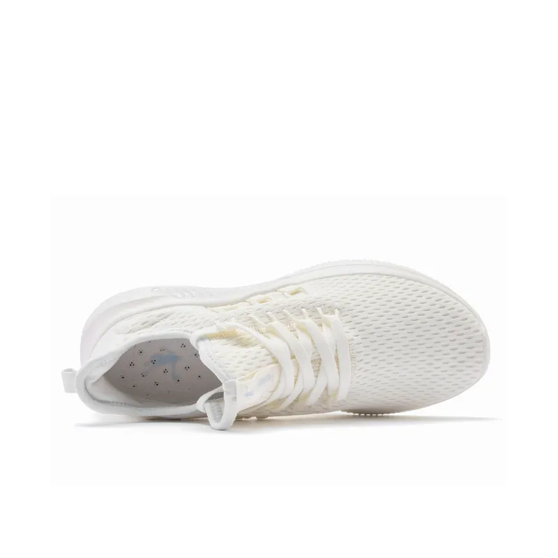 QIAODAN Cushioning, Slip Resistant, Breathable, Lightweight Low Top Running Shoes Women's White Blue-2
