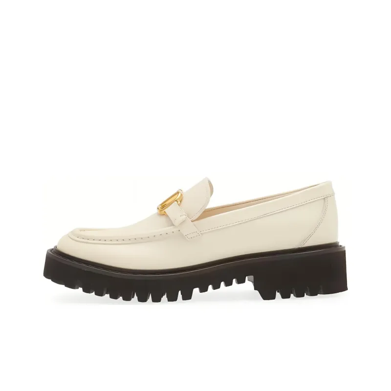 Valentino VLogo Signature Loafers Women's Ecru-0